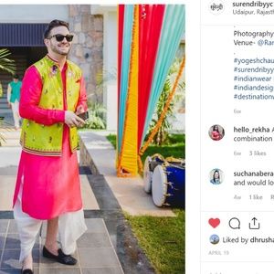 Kurta Pajama Jacket Set (M)